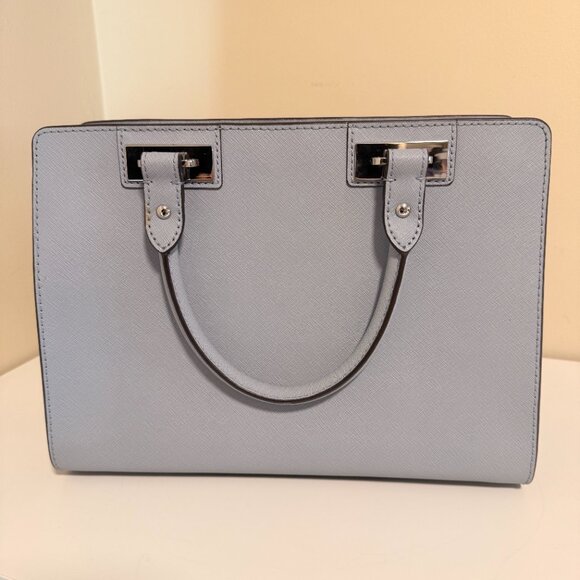 Michael Kors Light Blue Saffiano Leather Satchel - Picture 8 of 10